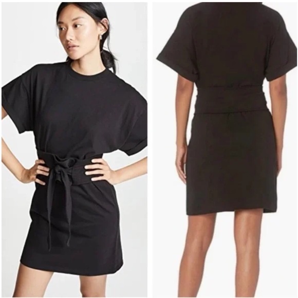 Rebecca Minkoff Belted Oversized T-Shirt Mini Dress Size XL White Cotton - Picture 1 of 7
